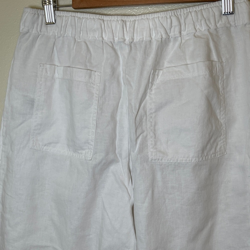 Casa Cabana Women's Linen Blend Pull on White Capris‎ Size Small - Picture 5 of 12